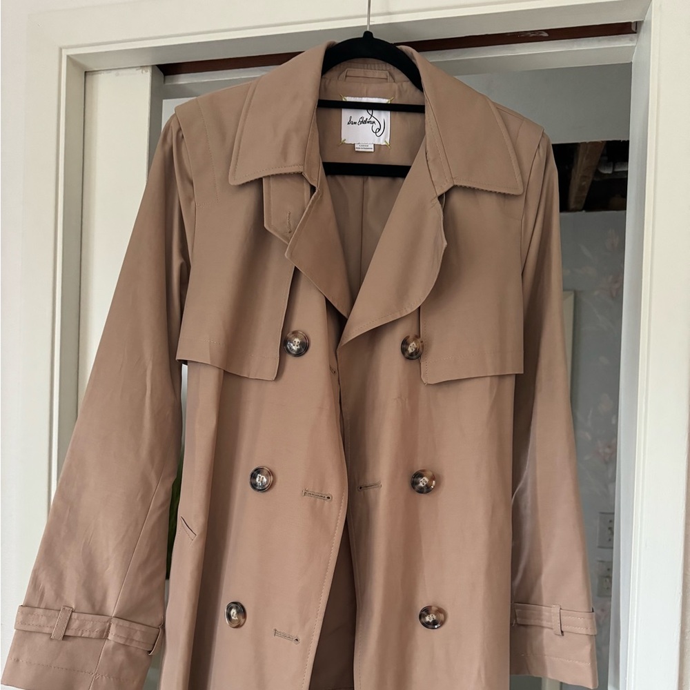 Double Breasted Trench Coat - Sam Edelman Tan L